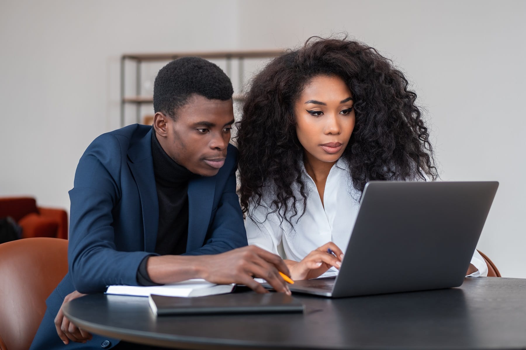 Black cybersecurity professional at work